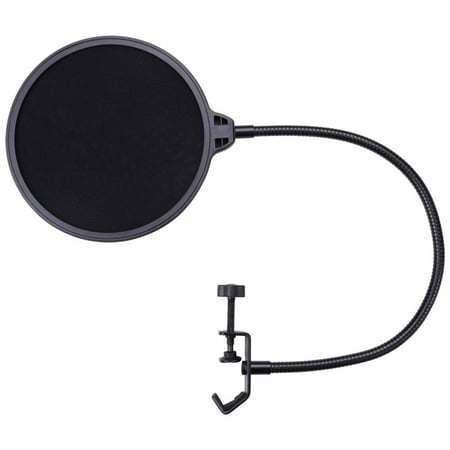 Microphone Pop Filter for Condenser Microphone Mic Wind Screen Mask Shield Mount Gooseneck