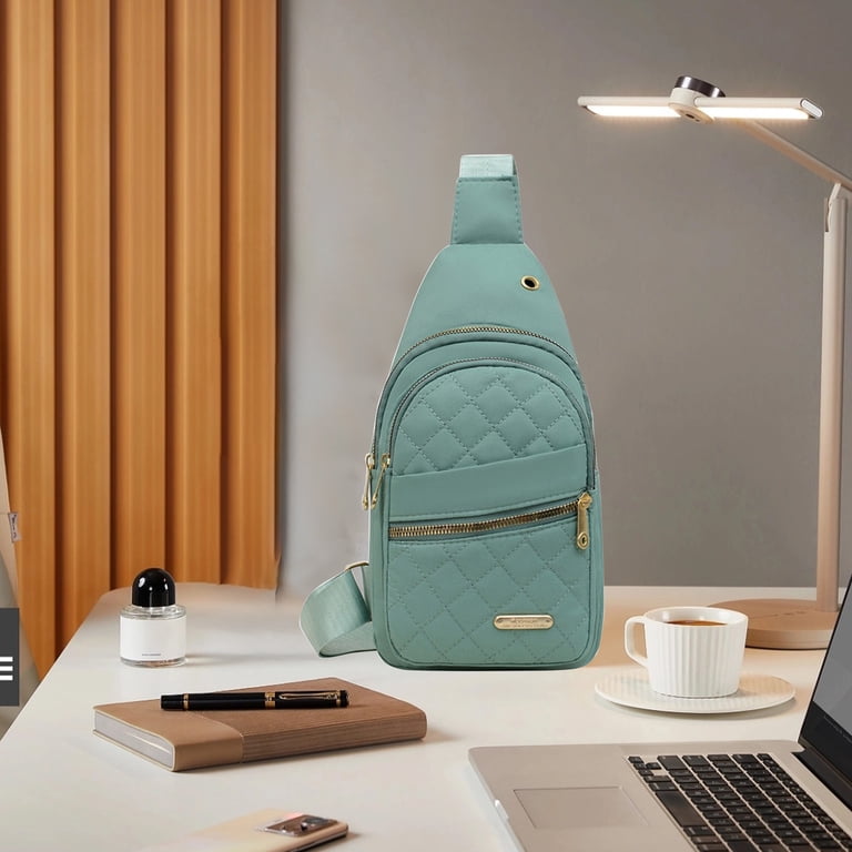 Women’s Crossbody Sling Backpack Travel Hiking Chest Daypack Green Amazon.com | Mvirnsw Sea Otters Green Sling Bag Crossbody  main image 2