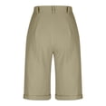 thumbnail image 4 of Wangmeiwg Women's Pants Women Casual Pants for Women Cargo Hiking Shorts Athletic Outdoor Shorts with Pockets Summer Sweat Shorts Khaki L, 4 of 4