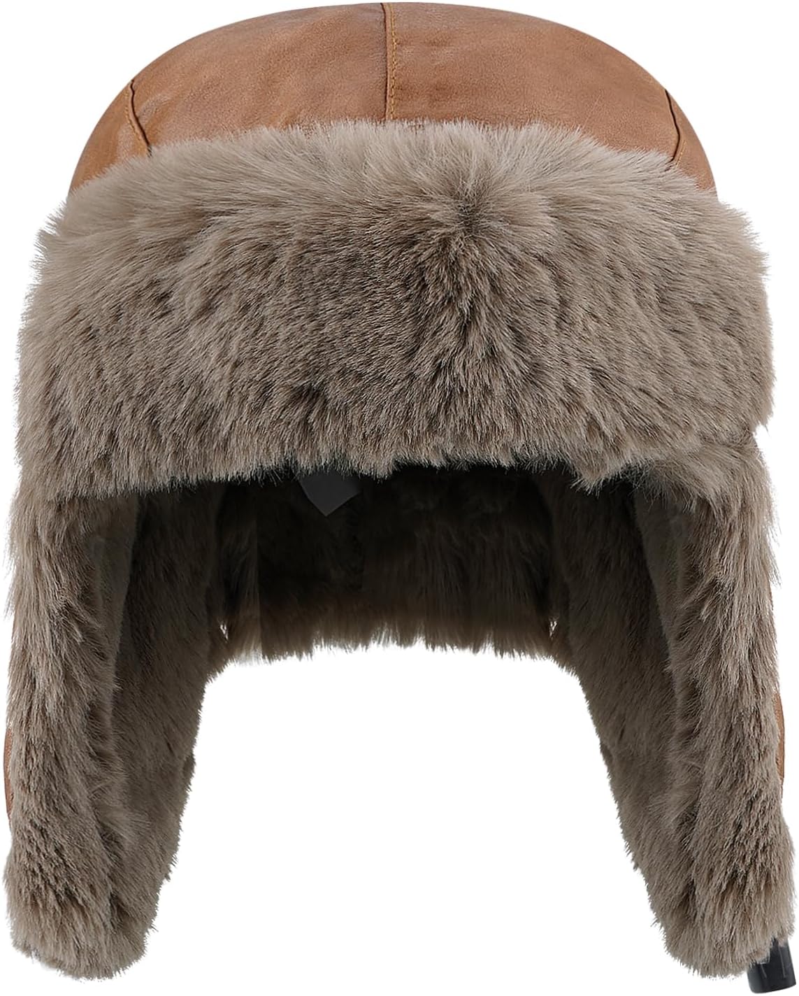 Zhengup Aviator Faux Leather Trapper Eskimo Earflap Hunting Hat Cold Weather Winter Gear Russian Ushanka Cossack Trooper Hat