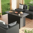thumbnail image 4 of MRUAKA 6 Pieces Patio Conversation Set With Firepit, Outdoor Sectional PE Rattan Wicker Furniture Seat,Gray, 4 of 8