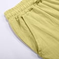 thumbnail image 4 of Resicozy Wide Leg Linen Pants for Women Plus Size Summer Flowy Lounge Pant Loose Fit Dressy Trousers with Pocket Yellow M, 4 of 6