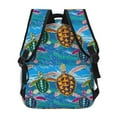 thumbnail image 4 of Rateoe Little Sea Turtles Pattern Casual Backpack for School, Work, Travel – Adjustable Straps, Multiple Compartments – Ergonomic Design, Fits Laptops and Tablets, 4 of 5