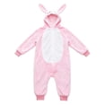thumbnail image 4 of Ruyang Unisex Kids Animal Hooded Jumpsuit Bunny Flannel Long Sleeve Zipper Onesie Boys Girls Halloween Dress Up Clothes, 4 of 4