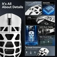 thumbnail image 5 of ATTACK SHARK R3 Wireless 8K Magnesium Alloy Mouse, 46g SUPERLIGHT Mouse, PixArt PAW3395 Gaming Sensor, BT/2.4G/Wired Gaming Mouse, Adjustable DPI 26000, Office Mice for Win11/Xbox/PS/Mac -White, 5 of 10