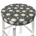thumbnail image 3 of Fotbe Daisies Flowers Stool Covers Round,Waterproof Round Bar Stool Covers Bar Chair Covers Washable Stool Cushion Slipcover for 12-14 Inch Chair-13 inch, 3 of 7