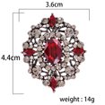 thumbnail image 2 of RV Broche de diamantes vintage para mujer, Garme de diamantes de imitación de cristal ovalado Rojo Verde, 2 of 4