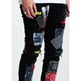 thumbnail image 5 of Embellish NYC Men's Rip & Repair Patchwork Distressed Skinny Fit Denim Jeans (30, Black), 5 of 5