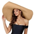 thumbnail image 2 of Sombrero de sol con flores y hojas anchas para mujer - Gorra de playa para despedida de soltera, ligera, transpirable y con protección UV, primavera-otoño, talla única, 2 of 4