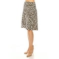thumbnail image 2 of Women's Casual Knee Length Flare A-line Skirt with Elastic Waistband, 2 of 5