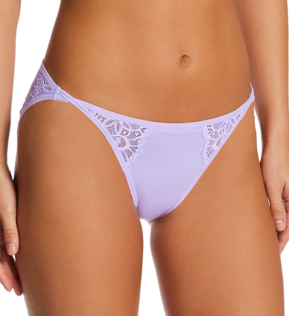 Women's Maidenform DMECBK Eco Lace String Bikini Panty (Misty Lilac M