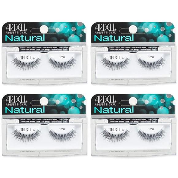 Pestañas postizas Ardell Natural 176, paquete de 4