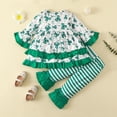 thumbnail image 4 of Ropa Para Bebé (Niño O Niña) Traje Para Niño Pequeño Día De San Patricio Ropa Para Niños Camisa Floral De Manga Larga Pantalones Acampanados Pantalones Traje Blanco Odeerbi LM103-4713, 4 of 8