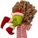 thumbnail image 1 of Corona navideña Corona de puerta de 30 cm Navidad Decoraciones navideñas Decoraciones de corona Cómo el Grinch robó la puerta de la corona navideña de arpillera Adepaton HR-0012, 1 of 7