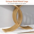 thumbnail image 7 of Tribesigns Modern 39" Console/Accent Table with Geometric Metal Legs, Gold Entryway Table, Faux Marble Narrow Wood Sofa,Foyer Table for Entrance, Living Room, 7 of 7
