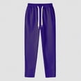 thumbnail image 4 of Ccpelsie Men's Spring Cotton Sweatpants with Pockets Open Bottom Yoga Pants for Men Lounge Pants for Athletic Workout Casual(Purple,M), 4 of 5