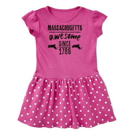 

Inktastic Massachusetts Awesome Since 1788 Gift Toddler Girl Dress