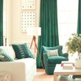 thumbnail image 2 of Cortinas Roslynwood de Terciopelo Verde Esmeralda 132x274 cm 2 Paneles, 2 of 8