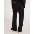 thumbnail image 3 of Scoop Women’s and Women’s Plus Ultimate Scubaknit Wide Leg Cargo Sweatpants, Sizes XS-4X, 3 of 5