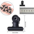 thumbnail image 2 of Small Clips, 50pcs Metal Binder Clips, 22mm Bulldog Paper Clips, Black Hinge Clips For Food Bags A, 2 of 4