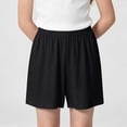 thumbnail image 5 of Cethrio Boys Athletic Shorts, Elastic Waist Summer Casual Breathable Loungewear Shorts Black Size 9-10T, 5 of 7