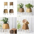 thumbnail image 2 of SDFGTstore Portable Plastic and Wood Planter Easy to Use Wicker Styles Planter Realistic Flowerpots for Various Environment, 2 of 12