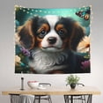thumbnail image 2 of Sikiie Cute Flower Puppy Butterfly tapestry wall hanging home decor for bedrooms, living rooms, dorms 60x51in, 2 of 6