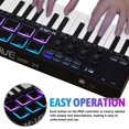 thumbnail image 3 of HLONK Contrôleur de Clavier Midi 25 Touches Portable Mini Bluetooth et USB Piano Midi Logiciel de Production Musicale pour Enregistrement Informatique, 3 of 5