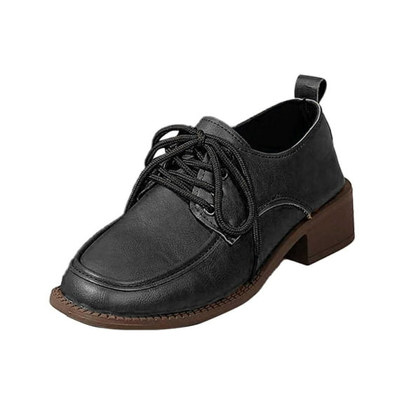 British Style Casual Loafers Platform Sole On Walking Comfort Flat Shoes for Women - Footwear for Everyday Wear and Versatile Outfits