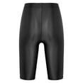 thumbnail image 6 of Alvivi Womens Skinny Running Sports Workout Shorts Oil Glossy Tight High Waisted Yoga Hot Pants Black XL, 6 of 7