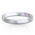 thumbnail image 3 of Stackable Birthstone Ring with Engraving - Amethyst (February), 3 of 7