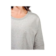 Active Life Womens Side Slit Soft Pullover Crew Neck Sweater