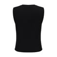 thumbnail image 2 of Tiqkatyck Tank Tops for Women Trendy Womens Turtleneck Sleeveless Shirt Solid Women's Blouse Slim Fit Short Sleeve Crew Neck Tight T Shirts Summer Tops for Women Black L, 2 of 9
