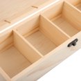 thumbnail image 4 of Organizador de bolsitas de té de madera con 4 compartimentos, caja para guardar sobres de azúcar con divisores extraíbles, joyero rústico para armario con cajones., 4 of 7