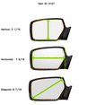thumbnail image 5 of Fits 07-12 Santa Fe Left Driver Mirror Glass Lens w/Adhesive USA, 5 of 6