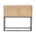 thumbnail image 4 of Baxton Studio Amelia Mid-Century Modern Transitional Natural Brown Finished Wood and Natural Rattan Sideboard Buffet, 4 of 7