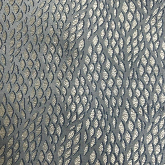 MOBILE Jacquard Fabric, 55 Inch. in Width, Denim / Sample 3x3 Inch