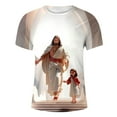 thumbnail image 4 of Mens Easter T Shirts Fashion Short Sleeved Comfortable Mens Spring Shirt,White,3XL, 4 of 4