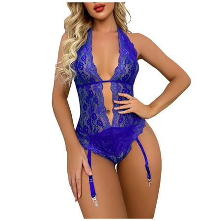 

solacol Babydoll Lingerie for Women Sexy Hot Sexy Women Bandage Lingerie Lace Hollow Out Temptation Babydoll Underwear Sleepwear Jumpsuit Bodysuits Sex Lingerie Women