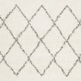 thumbnail image 4 of SAFAVIEH Moroccan Fringe Scarlett Geometric Shag Area Rug, Ivory/Grey, 6'7" x 6'7" Square, 4 of 5