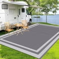 thumbnail image 2 of Outdoor Rug for Patio,Waterproof Reversible,Non-Slip Large Area Rug for Camping, RV, Deck, Balcony, Backyard, Multiple Sizes & Patterns, 2 of 5