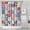 Patchwork Pioneer Flower, variant on Turquoise Geometric Quatrefoil Pattern Shower Curtain 36"x72" ,Bathroom Decorative Shower Curtains Set with 12 Hooks,Modern Waterproof Washable Shower Curtain