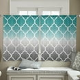 thumbnail image 4 of Teal Grey Ombre Morocco Pattern Sheer Curtains 54 Inches Length 2 Panels Set, Window Sheer Curtains for Living Room/Bedroom, Modern Moroccan Geometric Light Filter Rod Pocket Curtain 52'' x 54'' x 2, 4 of 7