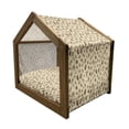 thumbnail image 2 of Acorn Pet House, Natural Organic of Trees Such as Acorns Nuts Chestnut and Cashew Pattern, Outdoor & Indoor Portable Dog Kennel with Pillow and Cover, 5 Sizes, Brown and Beige, by Ambesonne, 2 of 5