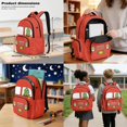 thumbnail image 3 of DISNIMO Cute Crocodile Printed 3Pcs Kids Backpack for Boys, Fire Engine Print Lightweight School Backpack and Lunch Box Set, Elementary Middle Schoolbag with Pencil Case, Back to School Supplies, 3 of 7