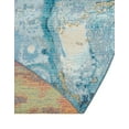 thumbnail image 3 of Unique Loom Outdoor Modern Collection Area Rug - Ripplet (3' 3" Round Blue and Ivory/Olive), 3 of 10