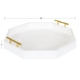 thumbnail image 2 of Kate and Laurel Lipton Decorative Modern Octagon Tray, 18 x 18, White and Gold, Chic Serving Tray for Storage, Organization, and Display, 2 of 7