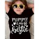 thumbnail image 1 of SCKMEU Girls' "Mommy is My Bestie" Graphic T-Shirt - Soft, Stretchy & Comfortable Crew Neck Short Sleeve Tee for Spring/Summer - Casual Knit Top with Heart Accents, Casual Summer Top|Heartfelt Messag, 1 of 6