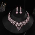 thumbnail image 4 of Kkkded Party Necklace 1 Set of Wedding Earrings with Extension Chain - Faux Crystal Inlaid, 4 of 7