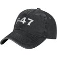 thumbnail image 2 of F47 Fighter Jet Denim Hat Make America Fly Again Vintage Baseball Cap, 2 of 7